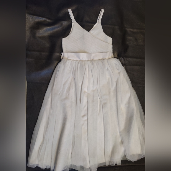 Flower Girls Spaghetti Strap Tulle Dress Long A Line Wedding Pageant Dress - Picture 6 of 8